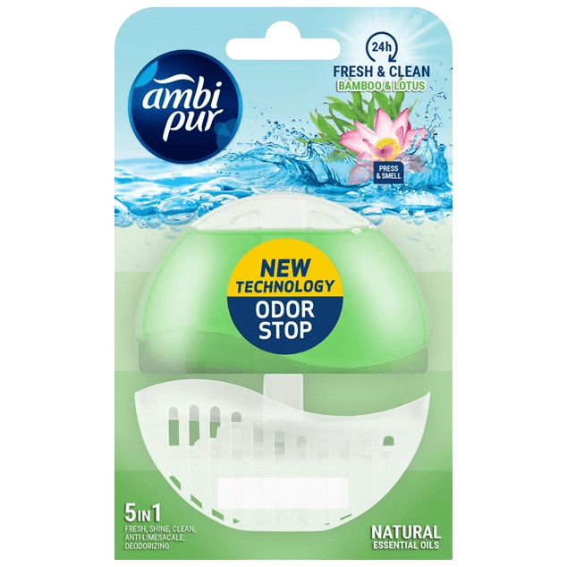 Ambi Pur 5-in-1 Bamboo & Lotus Rim Block 55ml