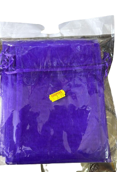 Purple organza bag