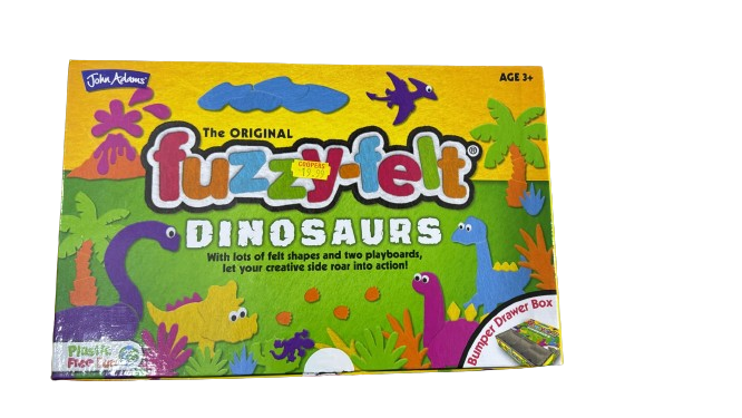 Fuzzy felt dinosaurs