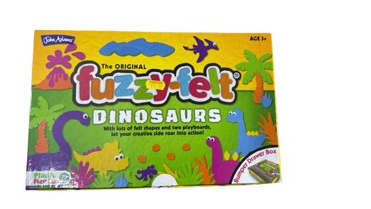 Fuzzy felt dinosaurs