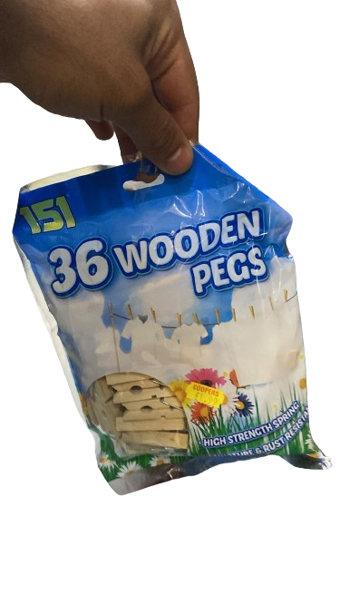 Wooden pegs