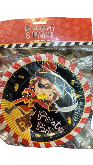 Pirates Party Plates 8pk 9inch