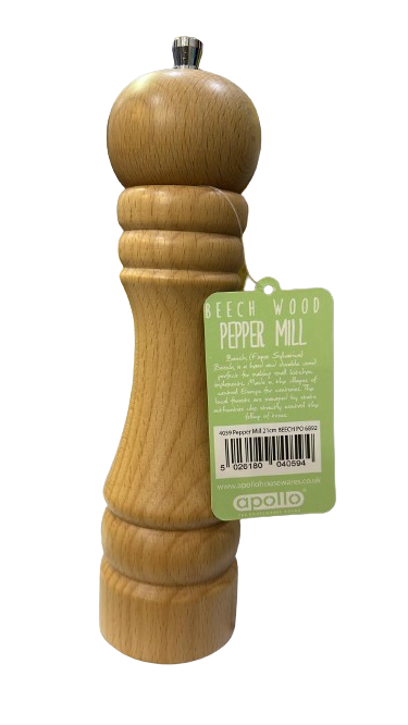 Beech wood pepper mill