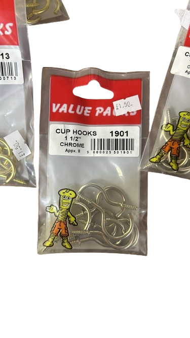 Cup hooks chrome