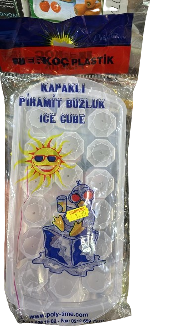 BAC À GLAÇONS EN PLASTIQUE TRANSPARENT
