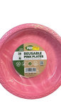 Reusable pink plates