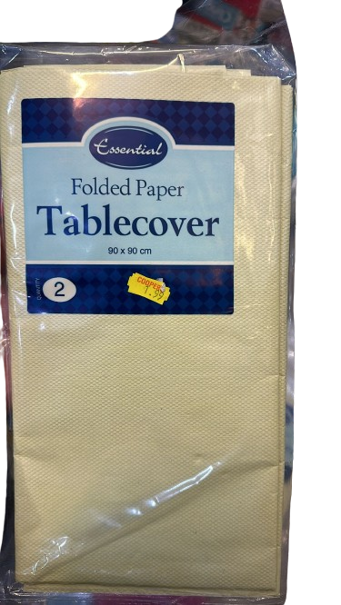 Nappe en papier pliée