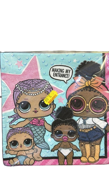 priness party napkins
