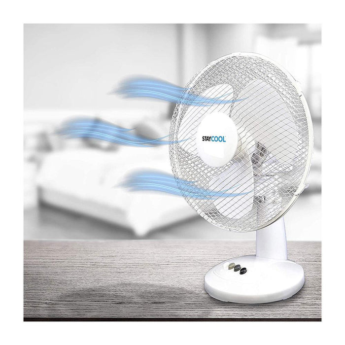 StayCool 12'' (30cm) Desk Fan - White