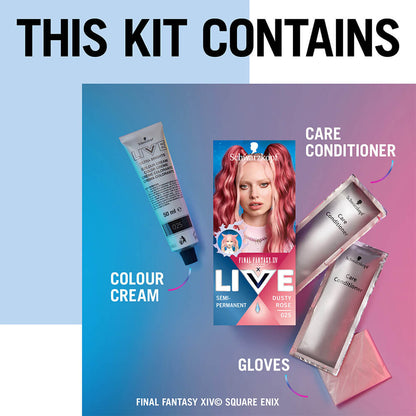 Schwarzkopf LIVE DUSTY ROSE SEMI-PERMANENT COLOUR 025