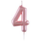 BIRTHDAY CANDLE NUMBER 4 SMALL PINK