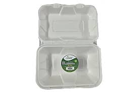 Boîte alimentaire à clapet 1 compartiment, Écologique (25 pièces 23 x 15 cm)