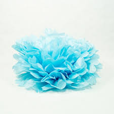 40CM PAPER POM POM BLUE