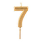 GOLD NUMBERS BIRTHDAY CANDLES NUMBER 7