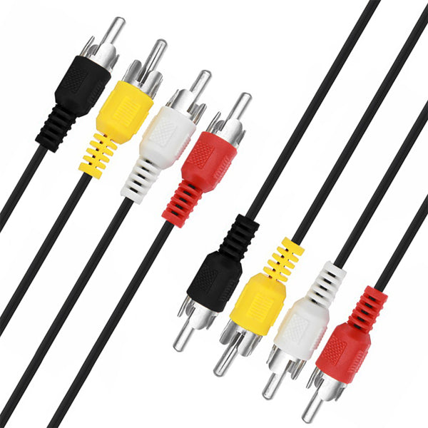 4 RCA PLUGS TO 4 RCA PLUG LEAD