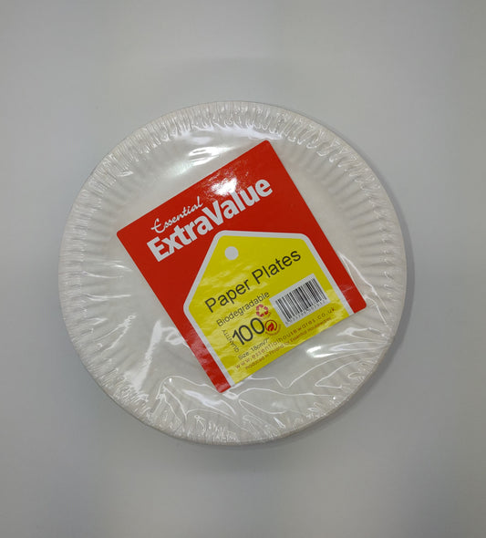 Extra Value PAPER PLATES 18CM PK100