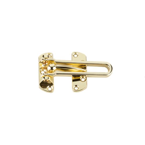 Security Door Guard  Polished Brass