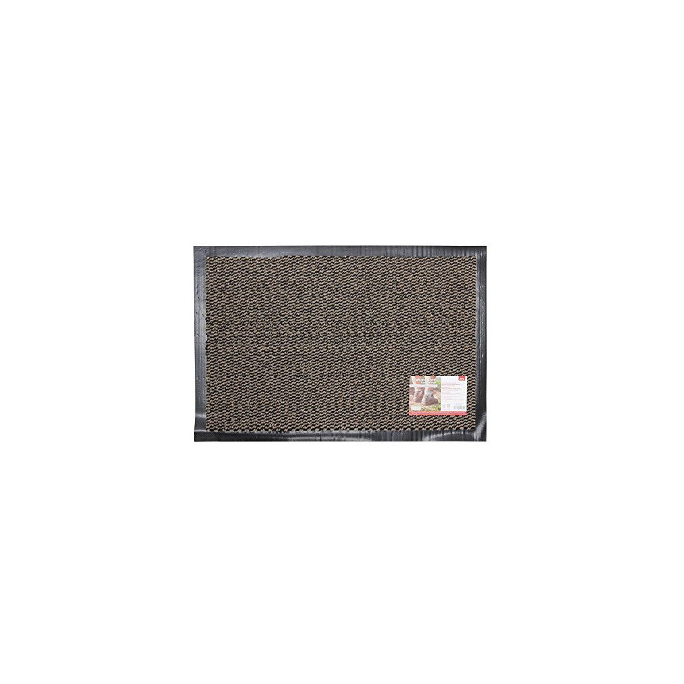 JVL Heavy Duty Commodore Backed Barrier Door Floor Mat, Brown, 40 x 60 cm