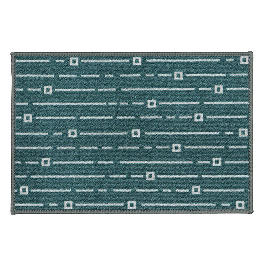 Paillasson lavable en machine JVL Savio, 40 x 60 cm, sarcelle