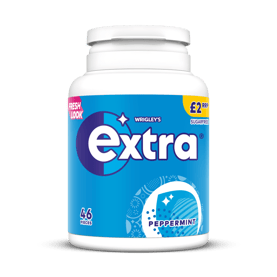 EXTRA Peppermint Chewing Gum, Sugar-free, Bottle 46 Pieces
