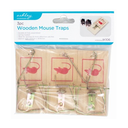 3 PIÈGES À SOURIS EN BOIS