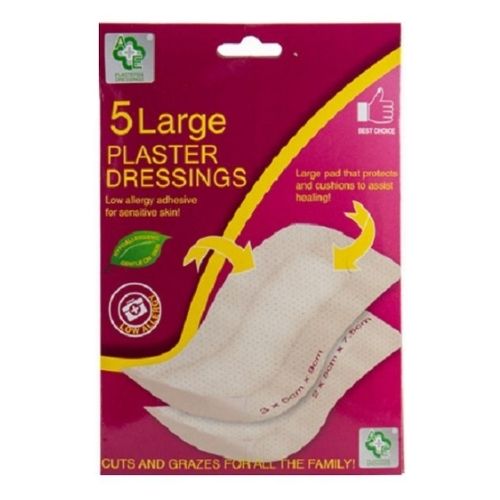 A & E Large Plaster Dressings 5's