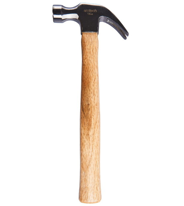 Amtech Claw Hammer With Wooden Handle 450g