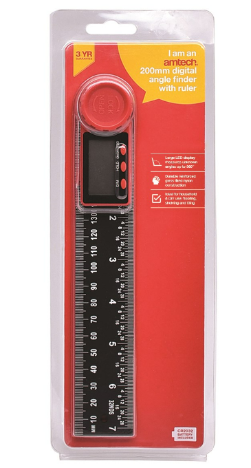 200mm (8") Digital angle finder with ruler