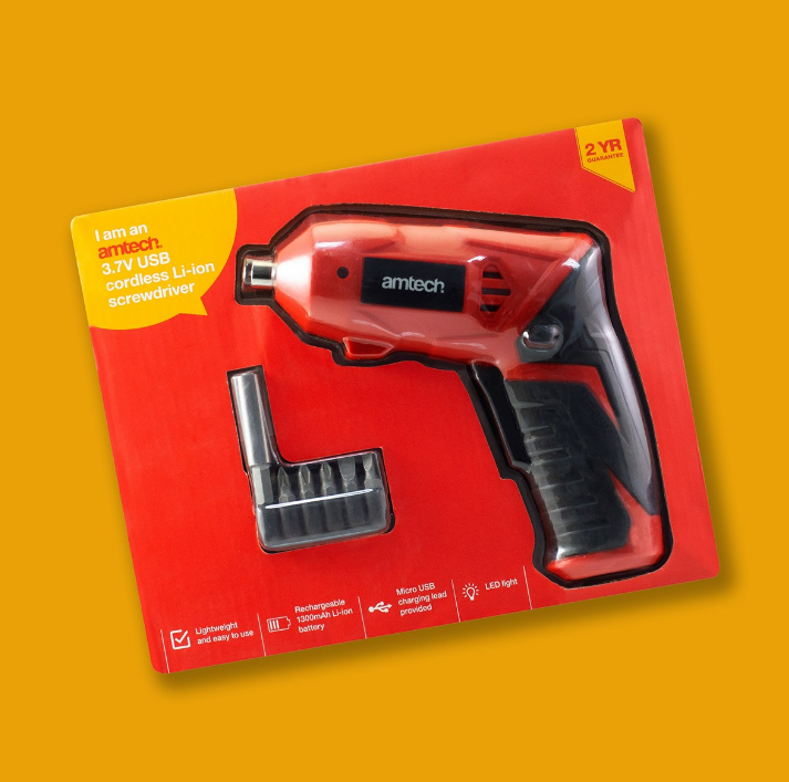 Amtech Cordless Electric Screwdriver 3.7V