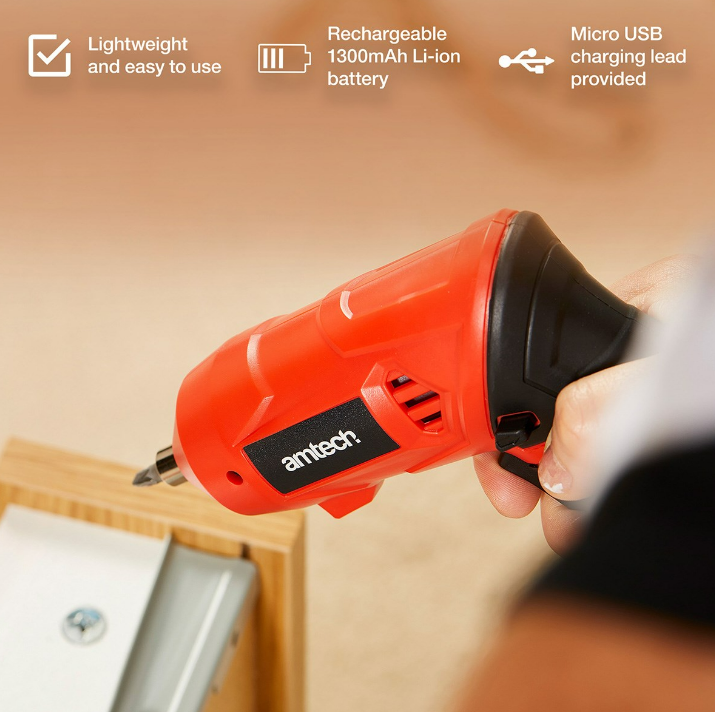Amtech Cordless Electric Screwdriver 3.7V