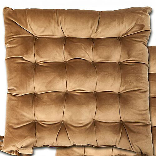 Luxury Seat Pad 40cmx 40cmx with Tie On Taupe