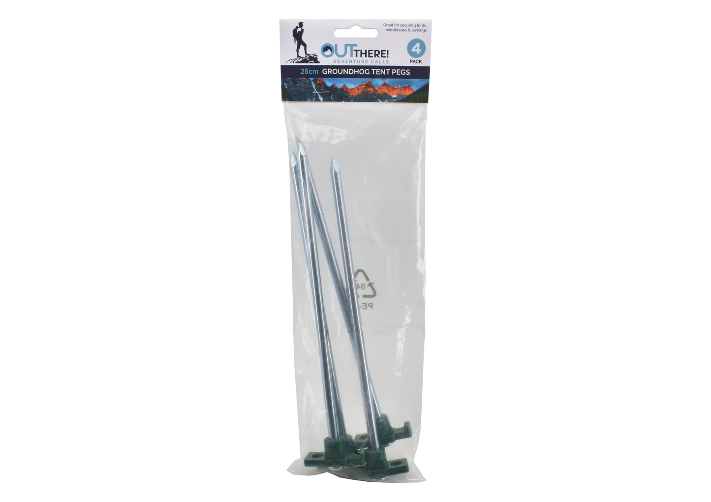 Améliorez votre équipement de camping avec les Sardines de Roches 25cm (lot de 4 dans un sac) - Out There