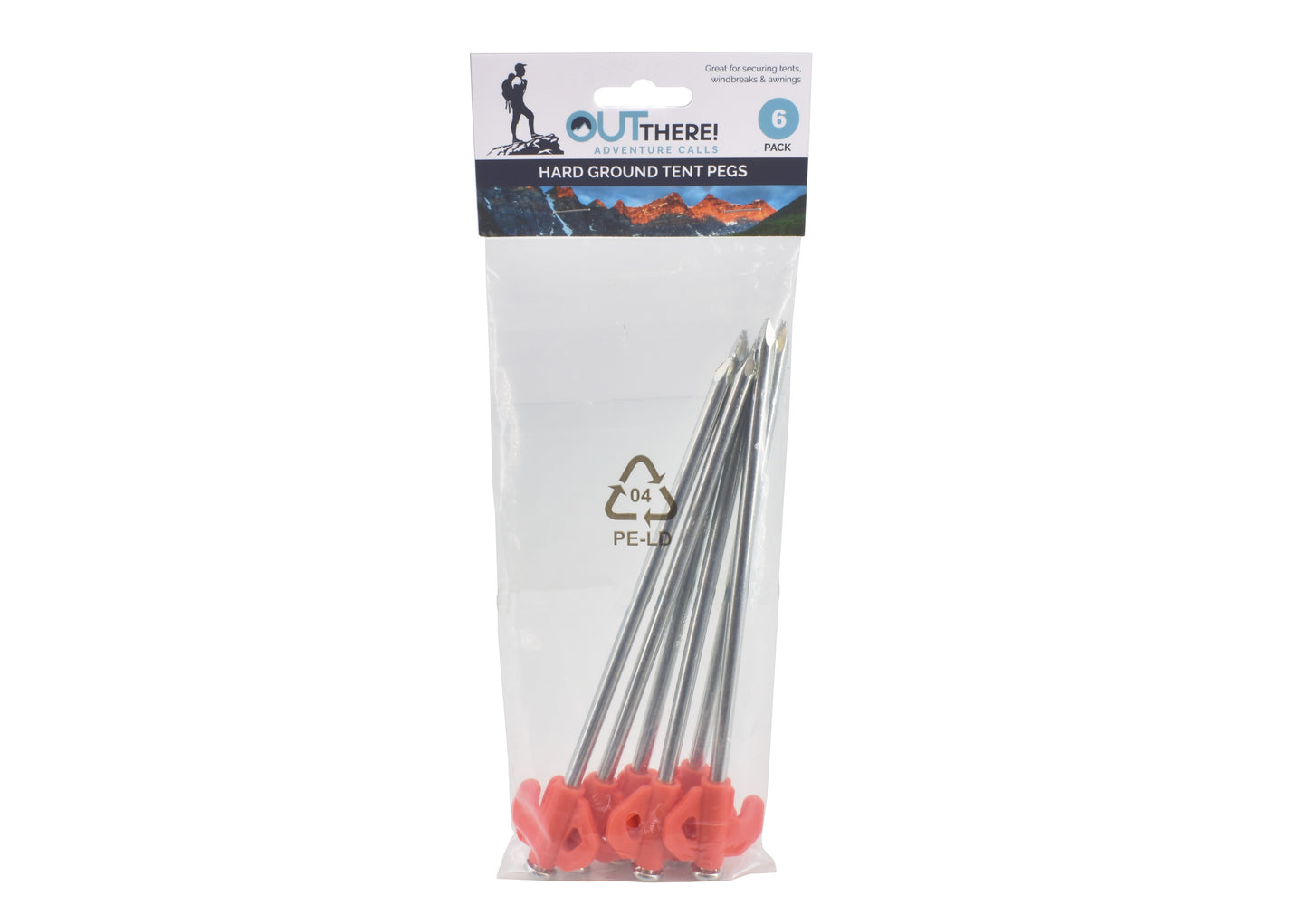 Sardines de tente en acier durables de 20,5 cm – Idéales pour terrain difficile – Lot de 6
