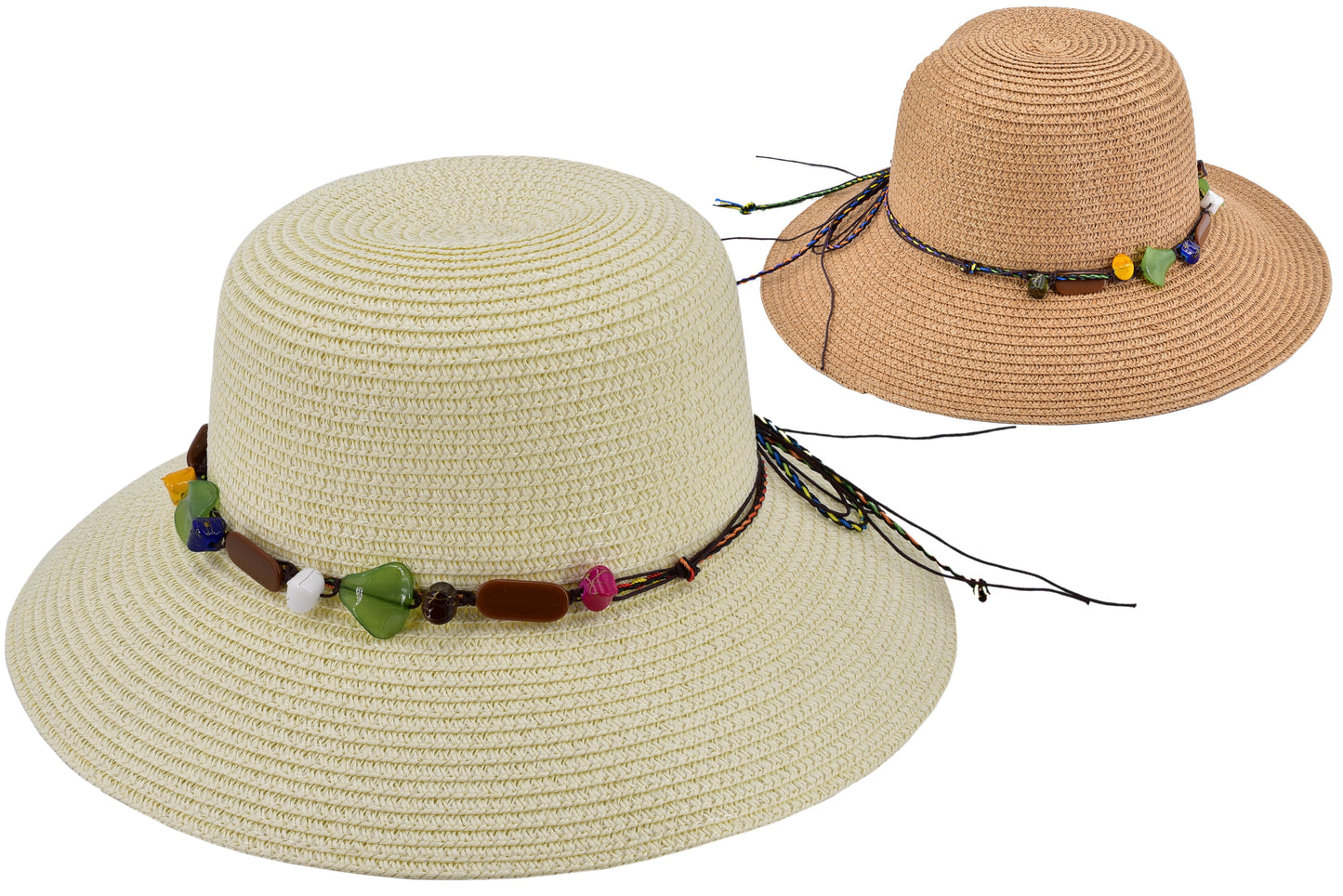 Chapeau de mode luxueux pour femme avec bande en pierre et gemme | Taille 57cm