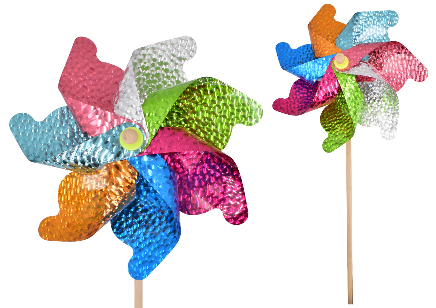 Decorate Your Garden with 30cm Glittery Windmills - Assembled
