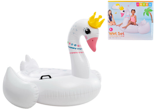 Majestic Swan Ride-On: Elegant 56"X54"X39" Inflatable Pool Float for Ultimate Summer Fun