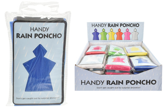 Restez au sec partout grâce à notre poncho de pluie d'urgence en boîte couleur