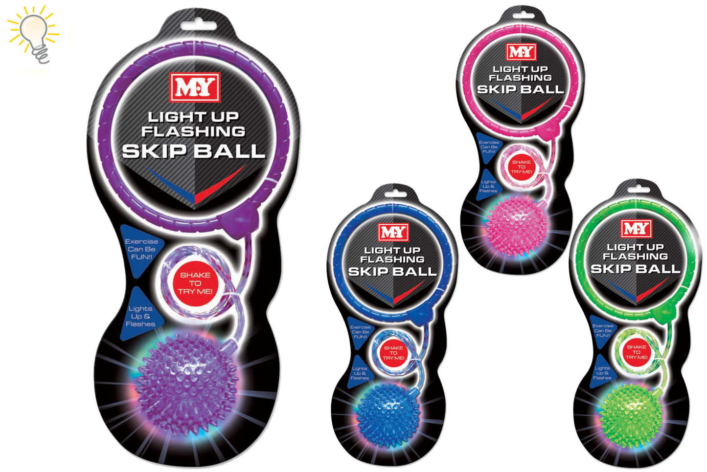 Get Active with M.Y Light Up Flashing Skip Ball