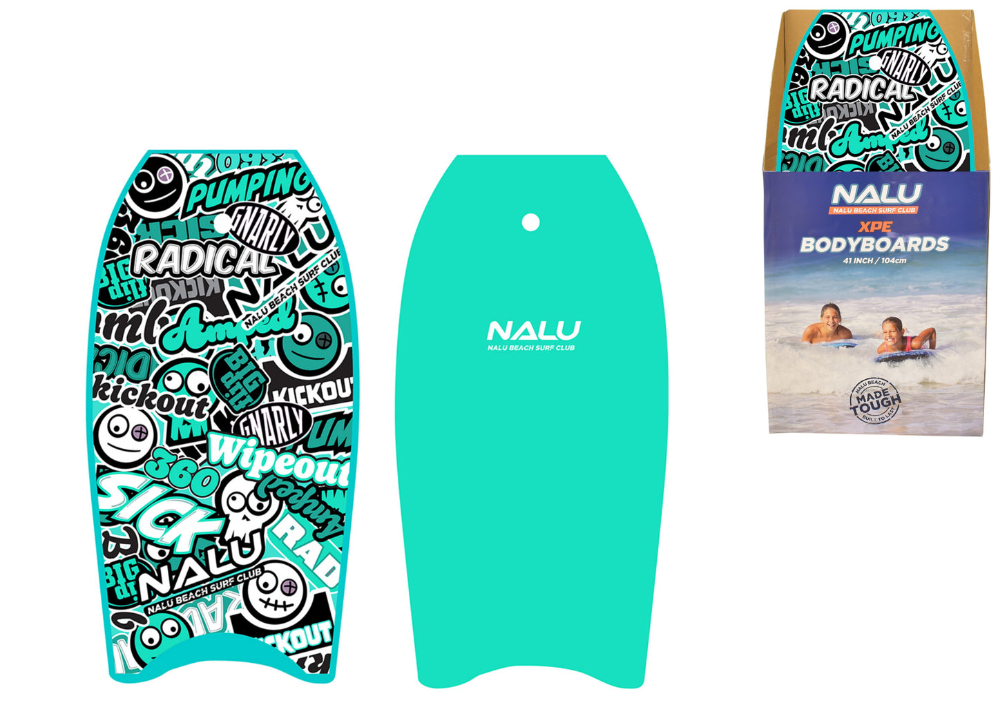 Bodyboard XPE Premium 41" en display - Bleu sarcelle