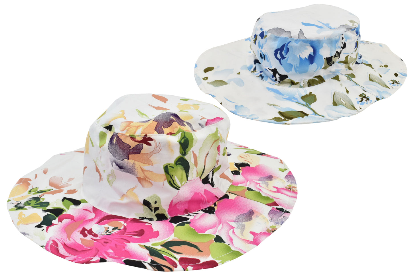 Le Chapeau en Coton à Large Bord et Imprimé Floral pour Femmes - 57 cm | Accessoires de Mode