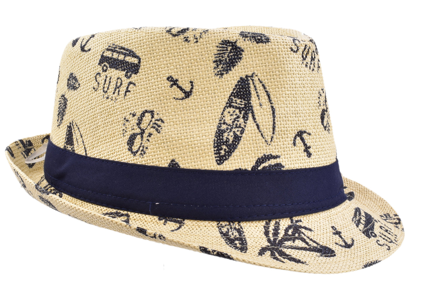 Adorable Trilby Enfant Imprimé Surf 55cm - Protection Solaire Stylée pour Petits Aventuriers