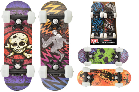 Childrens Beginner Skater 16.5" Double Kick Mini Outdoor Street Skateboard