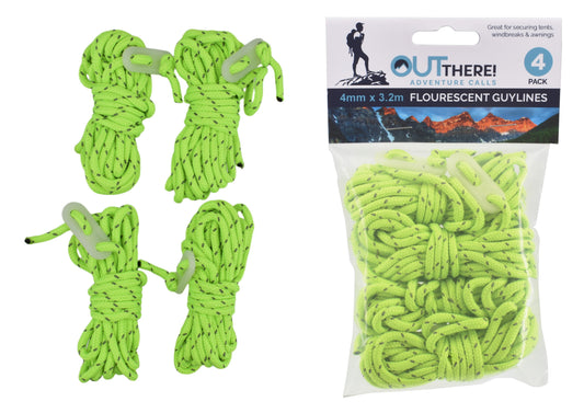 the Best Fluorescent Green Guylines 4pcs for Ultimate Camping Visibility