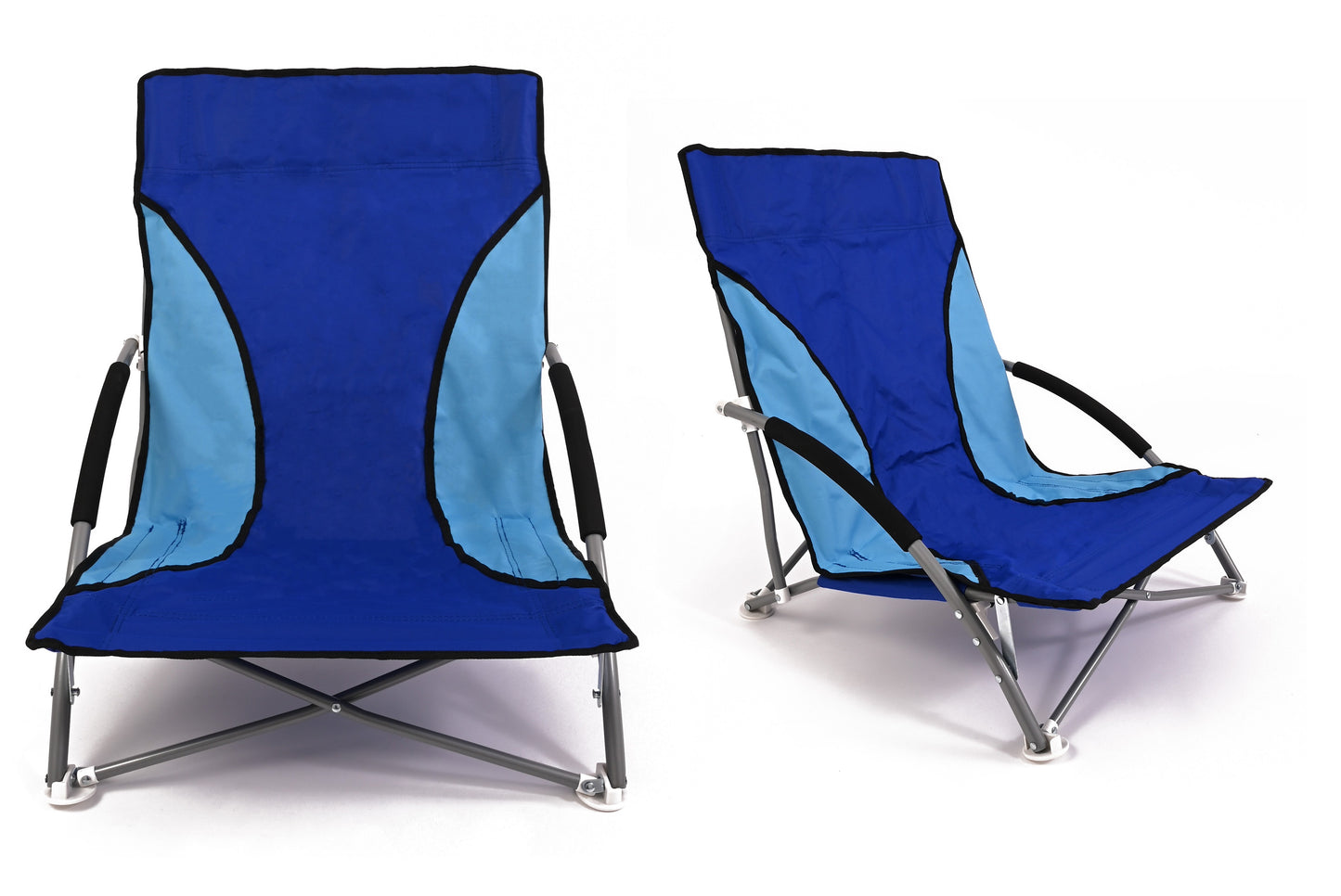Chaise de plage pliante haut de gamme avec accoudoirs en mousse | Conception confortable et portable