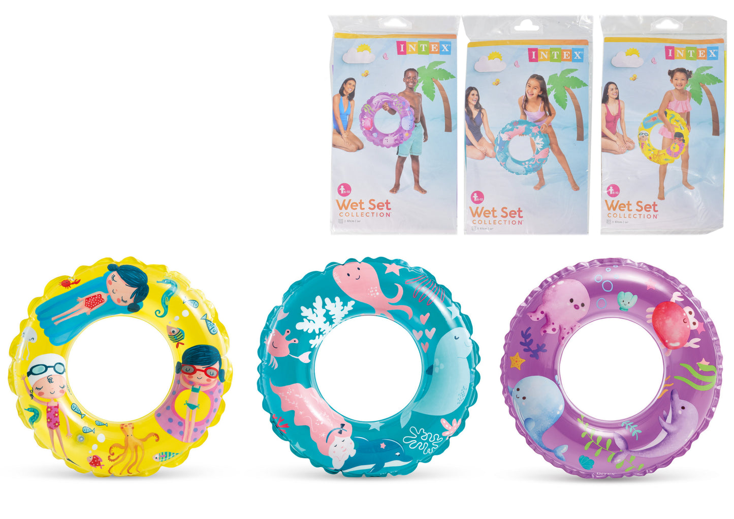 Anneau imprimé transparent unique de 61 cm pour les 6-10 ans | Jouet amusant pour les enfants
