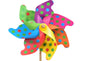 Vibrant 31cm Hot Colour Spotted Windmills - Ready to Spin