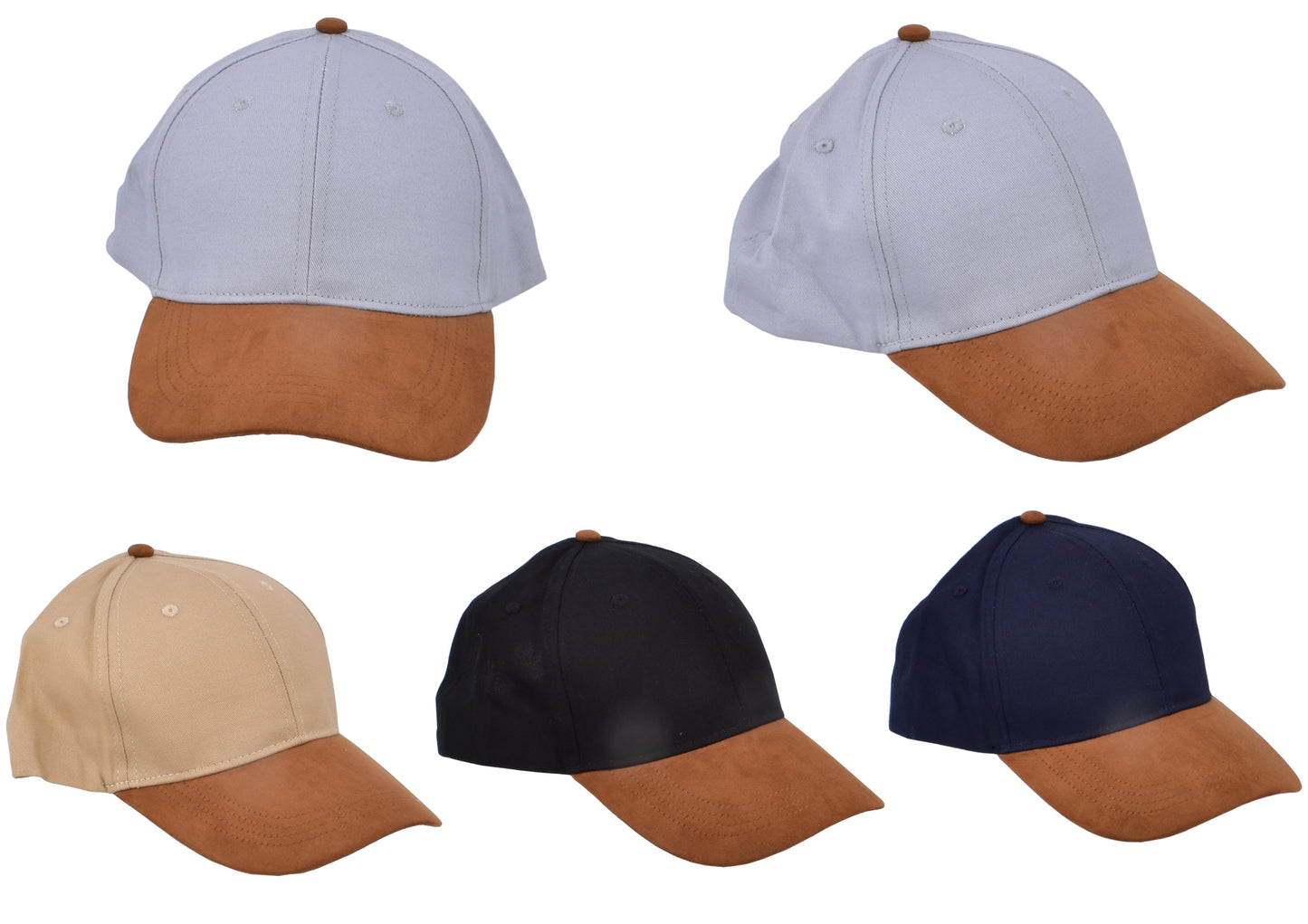 Casquette de Baseball Élégante en Coton et Daim 58cm