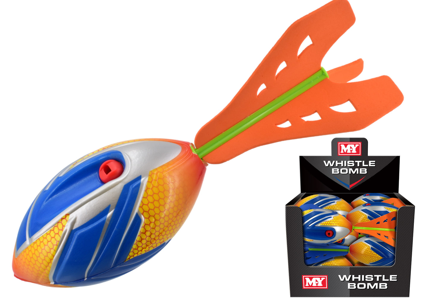 Get Loud with Our 30cm PU Whistle Bomb | Fun Display Box Included