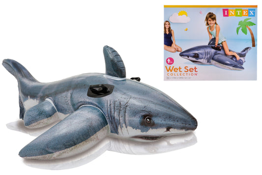 Explore Thrilling Aquatic Adventures with Great White Shark Ride 68" x 42" In Shelf Box