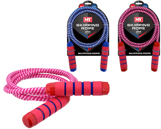 Get Fit with M.Y Foam Handle Skipping Rope - 2 Assorted Colors